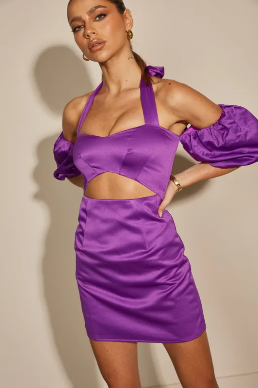 Remi Halter Dress - Purple sold by Runaway The Label