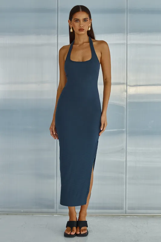 AIRE MIDI DRESS - STEEL sold by Runaway The Label