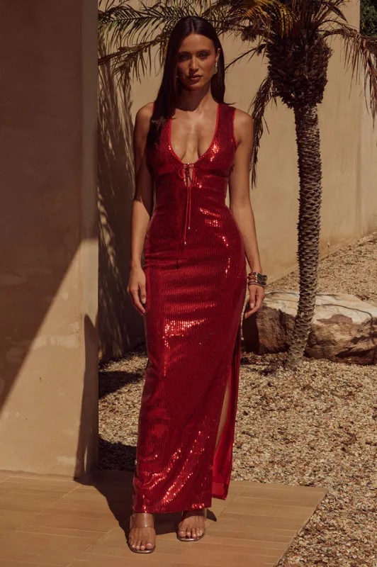 BLAISE MAXI DRESS - RED sold by Runaway The Label