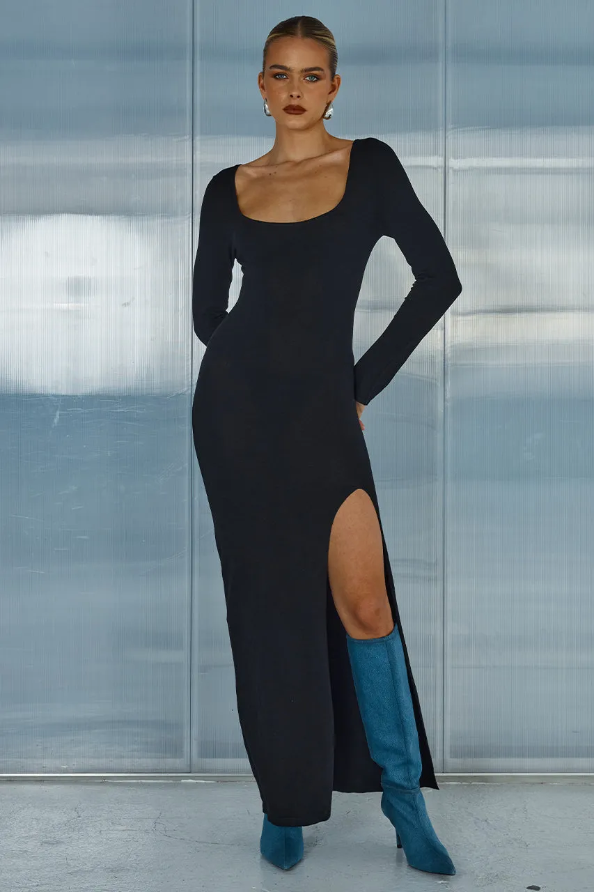 AUBREY MIDI DRESS - BLACK sold by Runaway The Label product image thumbnail 5