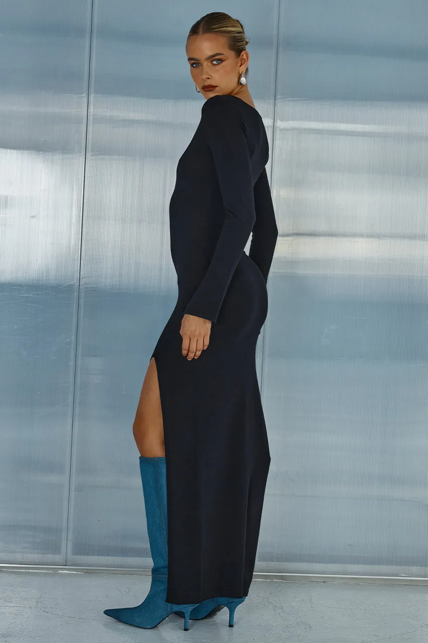 AUBREY MIDI DRESS - BLACK sold by Runaway The Label product image thumbnail 2