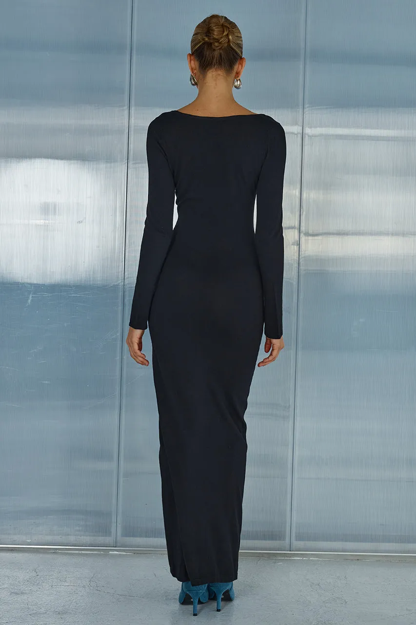 AUBREY MIDI DRESS - BLACK sold by Runaway The Label product image thumbnail 3