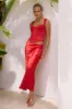 OURA MIDI SKIRT - RED sold by Runaway The Label