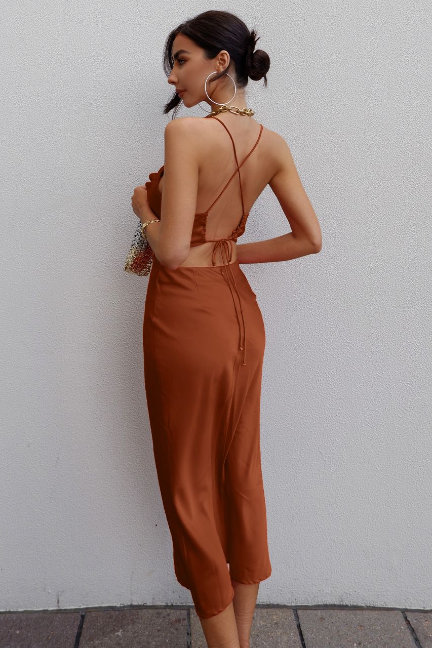Charis Slip Dress - Copper sold by Runaway The Label product image thumbnail 4