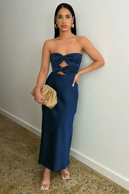 Mich Slip Dress - Navy sold by Runaway The Label