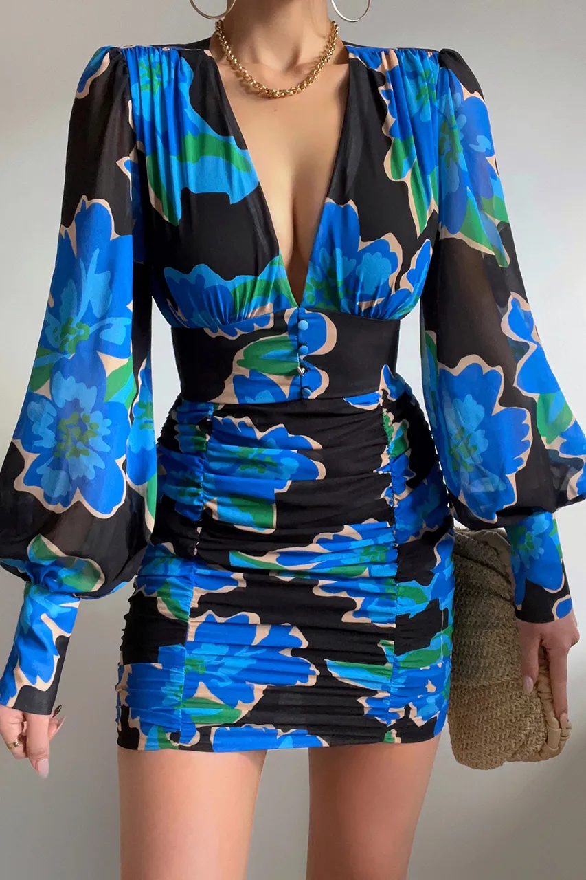 Elle Mini Dress - Angel Blue sold by Runaway The Label