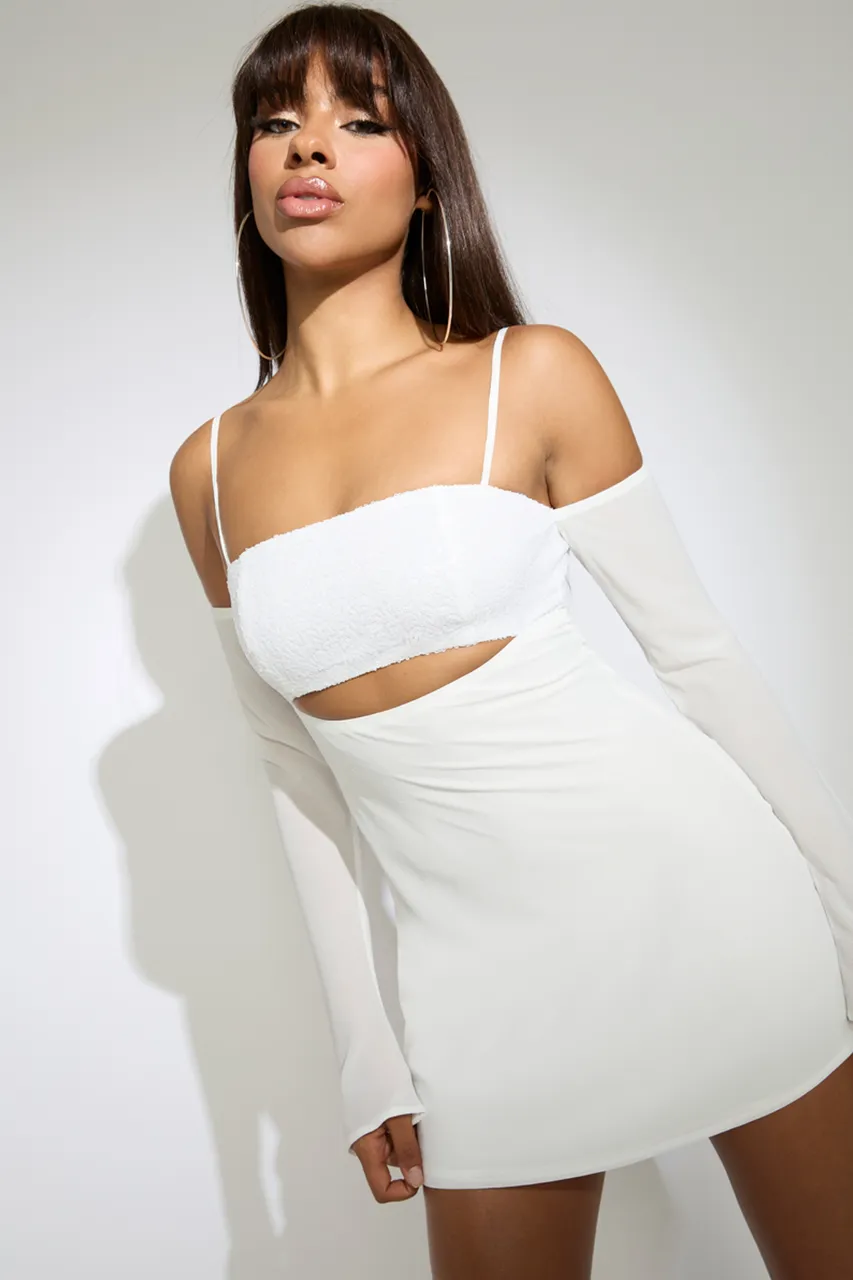 LUELLA MINI DRESS - WHITE sold by Runaway The Label product image thumbnail 4