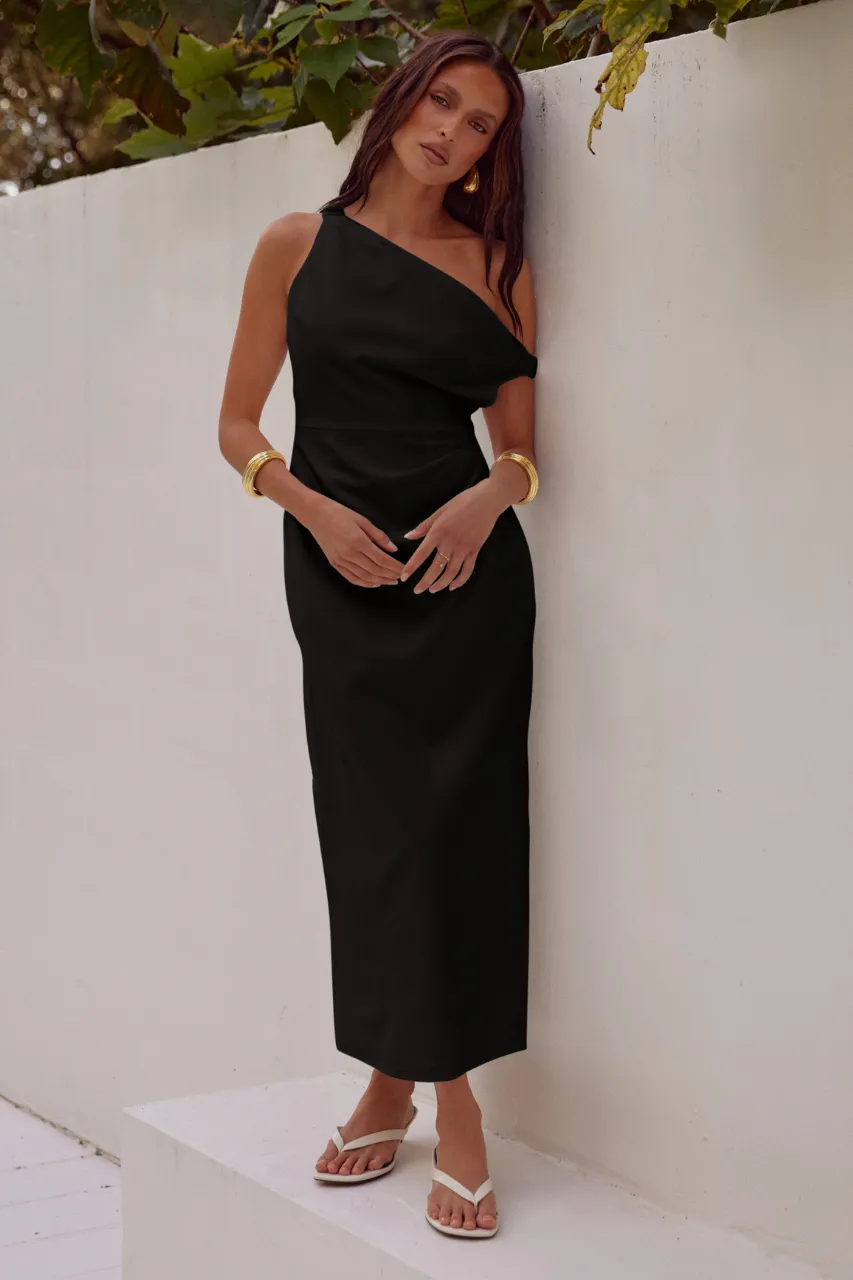 JASPIN MIDI DRESS - BLACK sold by Runaway The Label product image thumbnail 4