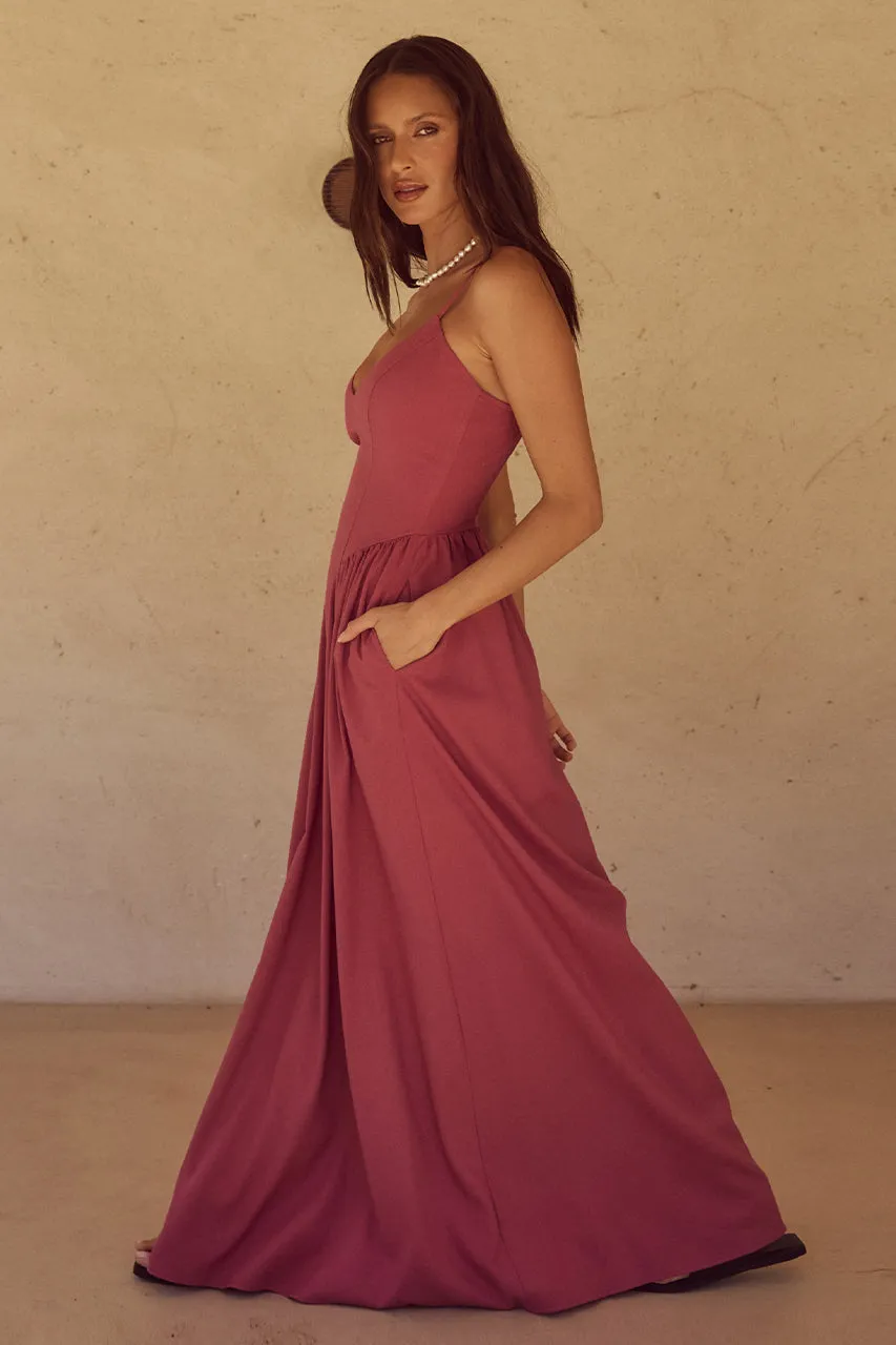 ZEPHY MAXI DRESS - ROSE sold by Runaway The Label product image thumbnail 4