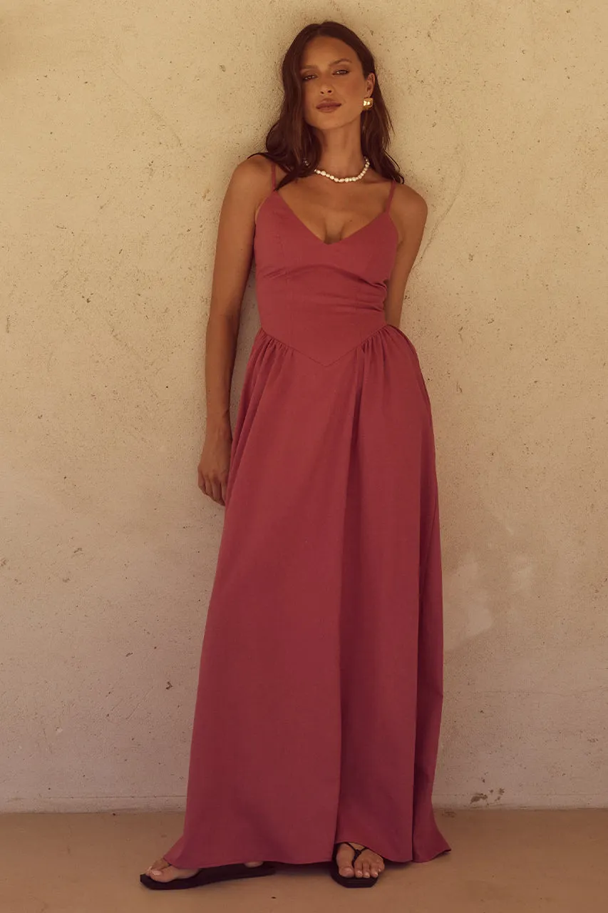 ZEPHY MAXI DRESS - ROSE sold by Runaway The Label