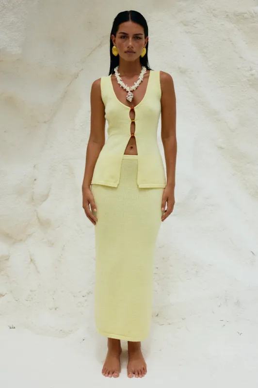 NADINA MIDI SKIRT - LEMON sold by Runaway The Label
