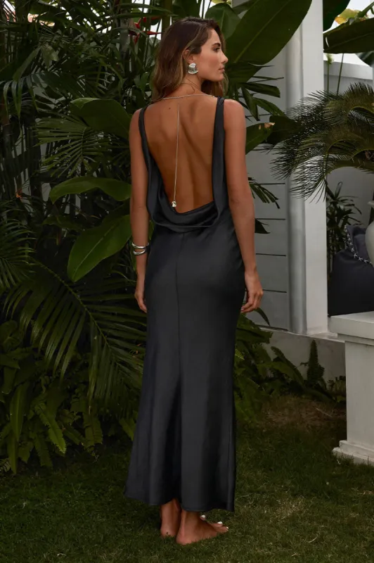 MANON MAXI  DRESS - BLACK sold by Runaway The Label