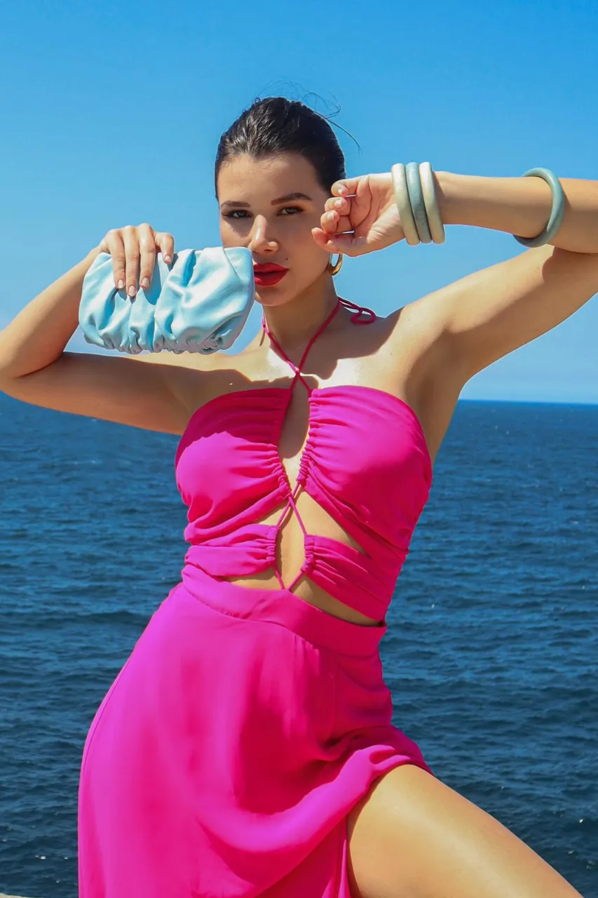 JAYDEN MAXI DRESS - FUCHSIA sold by Runaway The Label product image thumbnail 3