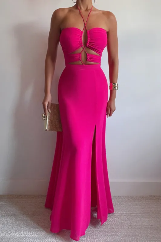 JAYDEN MAXI  DRESS  - FUCHSIA sold by Runaway The Label