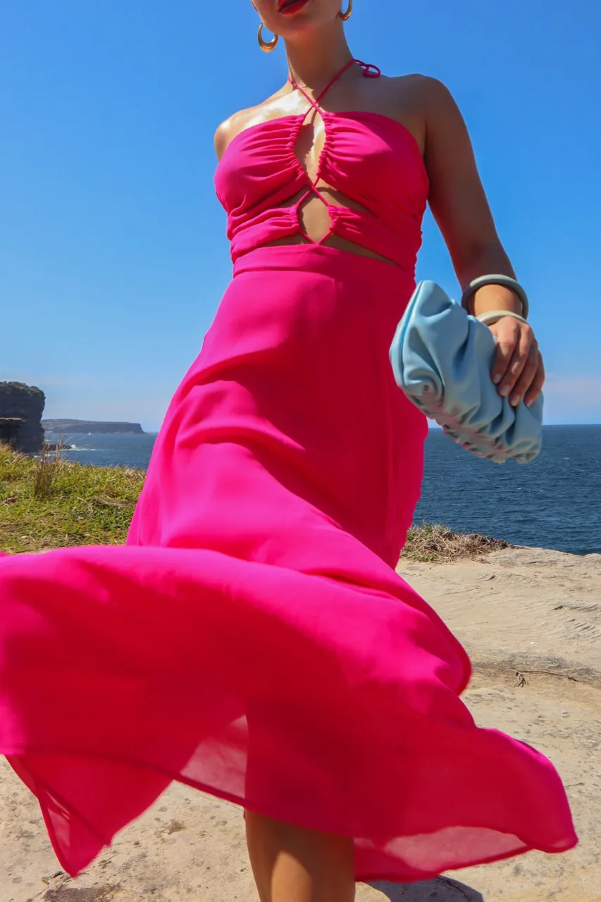 JAYDEN MAXI DRESS - FUCHSIA sold by Runaway The Label product image thumbnail 4