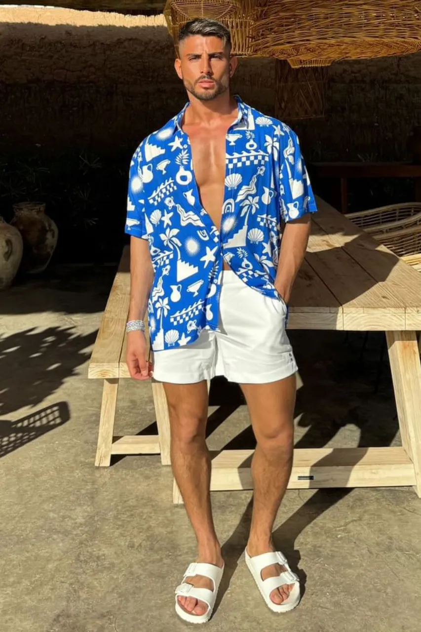 MATTY SHIRT - BLUE/WHITE sold by Runaway The Label