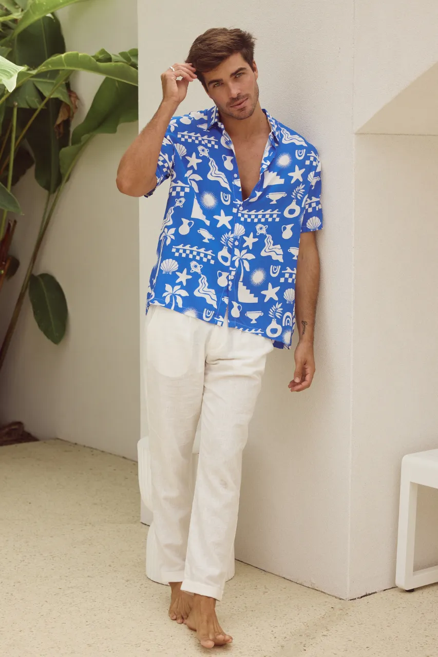 MATTY SHIRT - BLUE/WHITE sold by Runaway The Label product image thumbnail 4