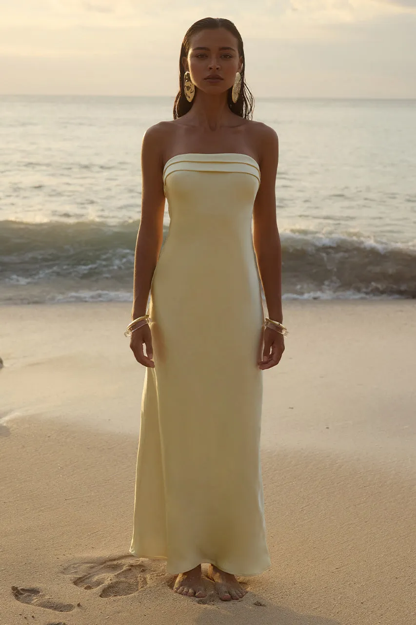 DELILAH MAXI DRESS - LEMON sold by Runaway The Label
