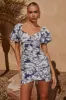 KELANI MINI DRESS - NAVY FLORAL sold by Runaway The Label