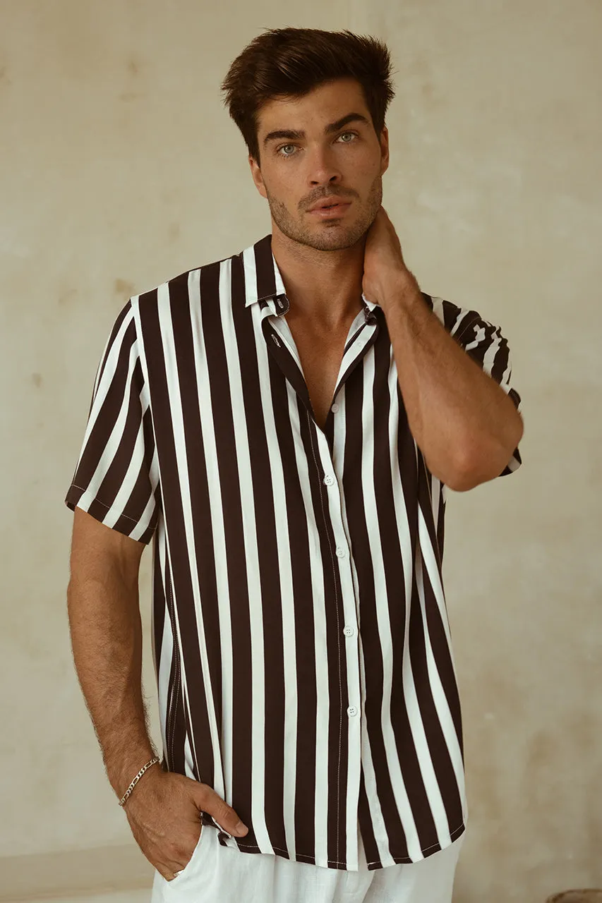 NICK SHIRT - NAVY/WHITE sold by Runaway The Label