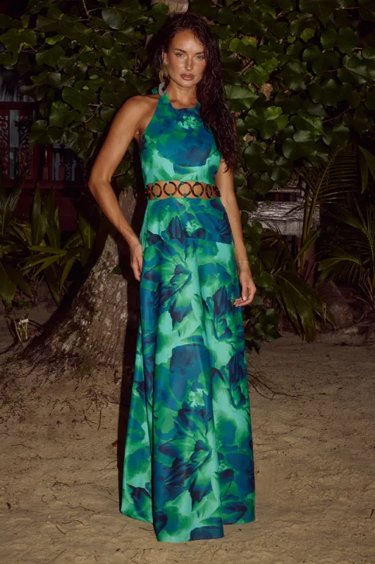 CARMEN MAXI DRESS - CALISTA GREEN sold by Runaway The Label