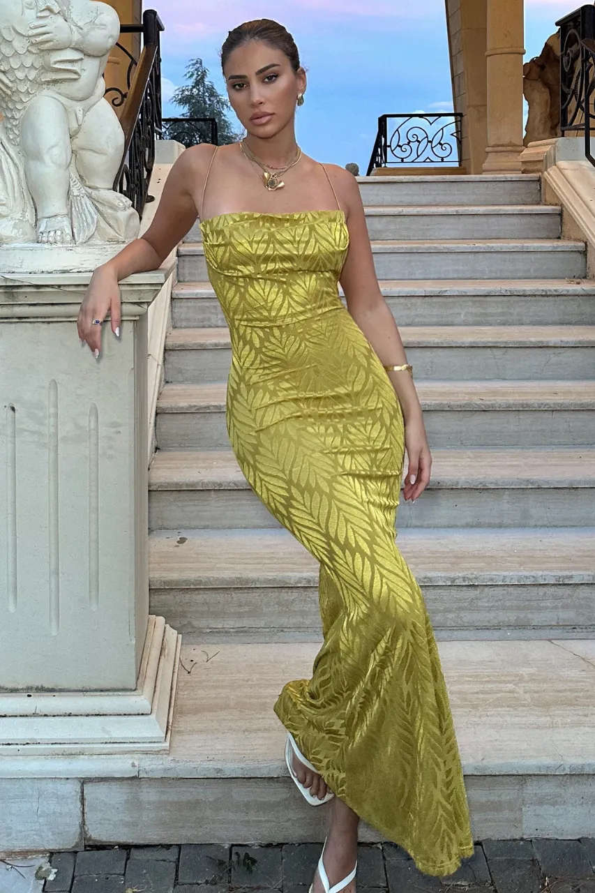 LAFAYETTE MAXI DRESS - CHARTREUSE sold by Runaway The Label product image thumbnail 4