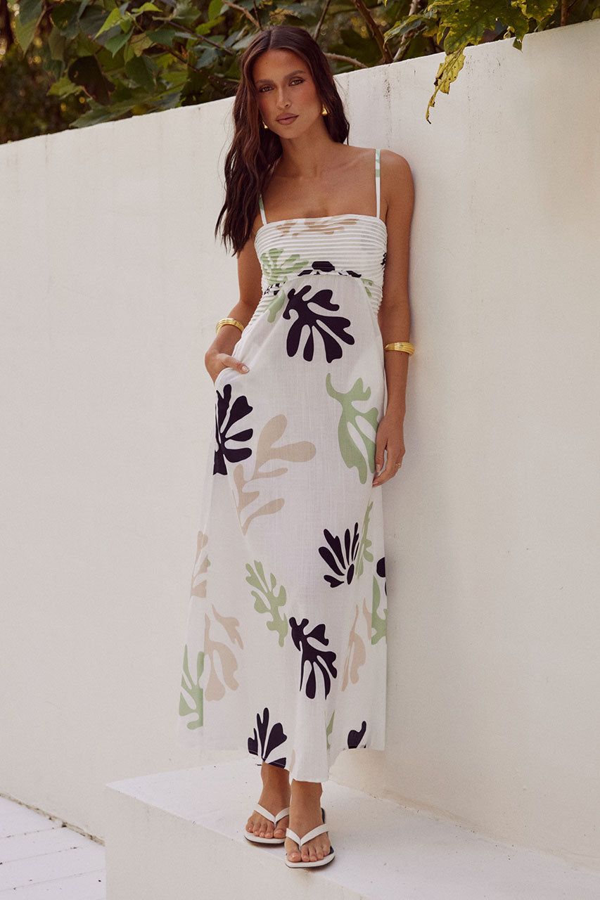 VERONNE LONG MIDI DRESS - WHITE sold by Runaway The Label