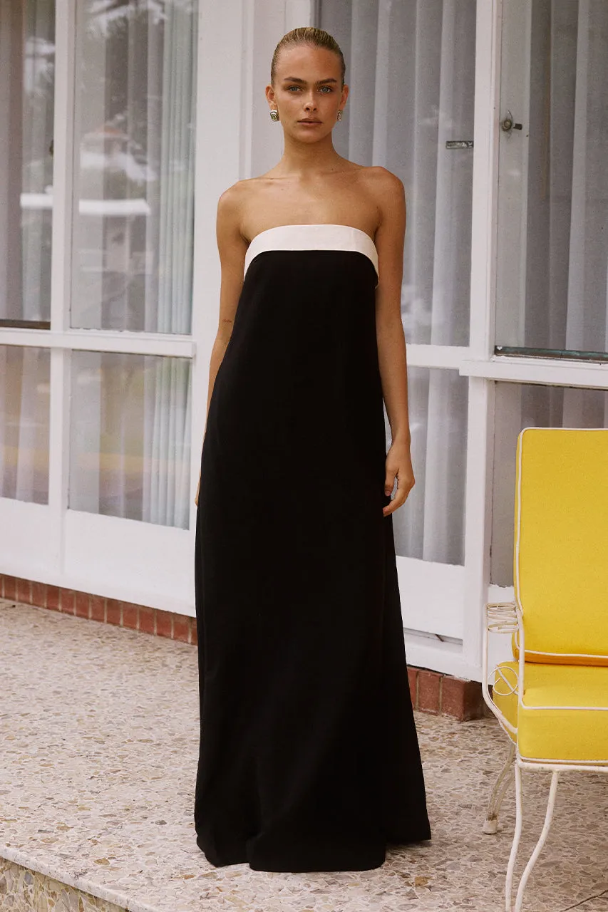LYDIA MAXI DRESS - BLACK/SAND sold by Runaway The Label product image thumbnail 4
