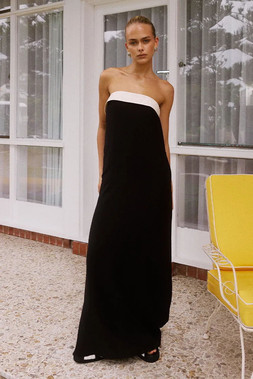 LYDIA MAXI DRESS - BLACK/SAND sold by Runaway The Label product image thumbnail 2