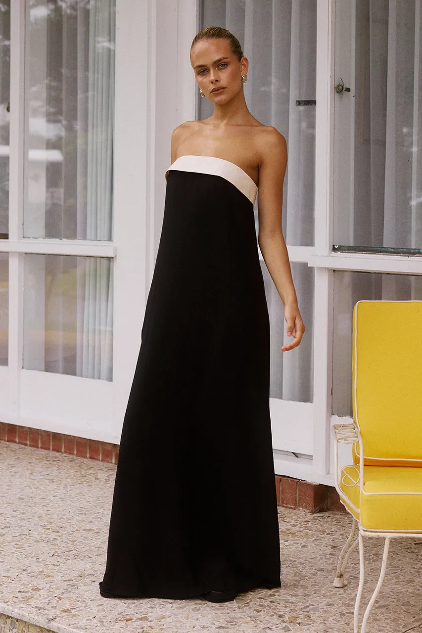 LYDIA MAXI DRESS - BLACK/SAND sold by Runaway The Label product image thumbnail 3