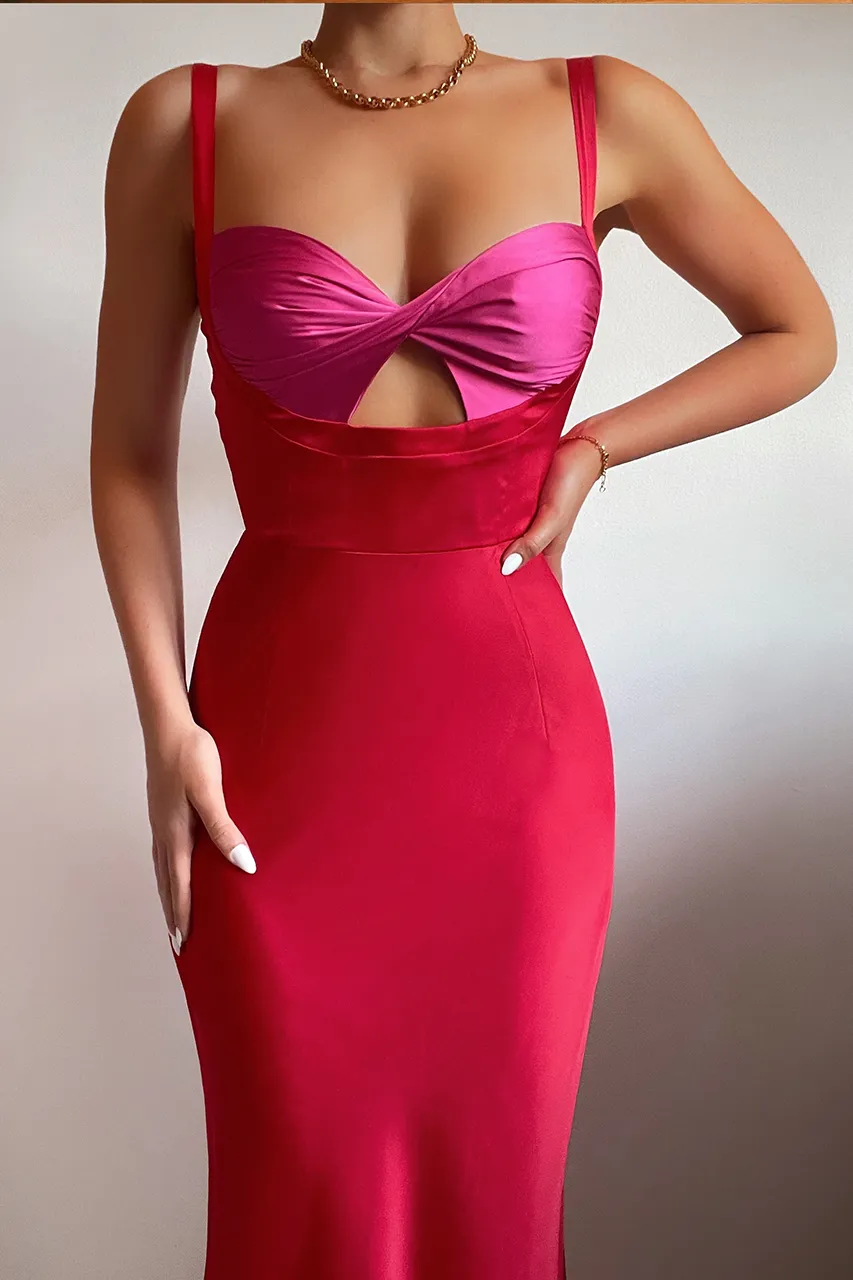 Kelsi Midi Dress - Red sold by Runaway The Label