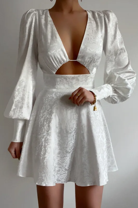 Rosalia Mini Dress - White sold by Runaway The Label