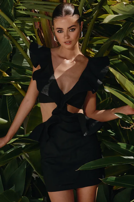 Nassau Mini Dress - Black made by Runaway The Label