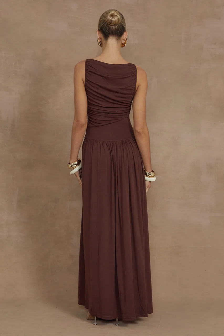 NALLA MAXI DRESS - BROWN sold by Runaway The Label product image thumbnail 2