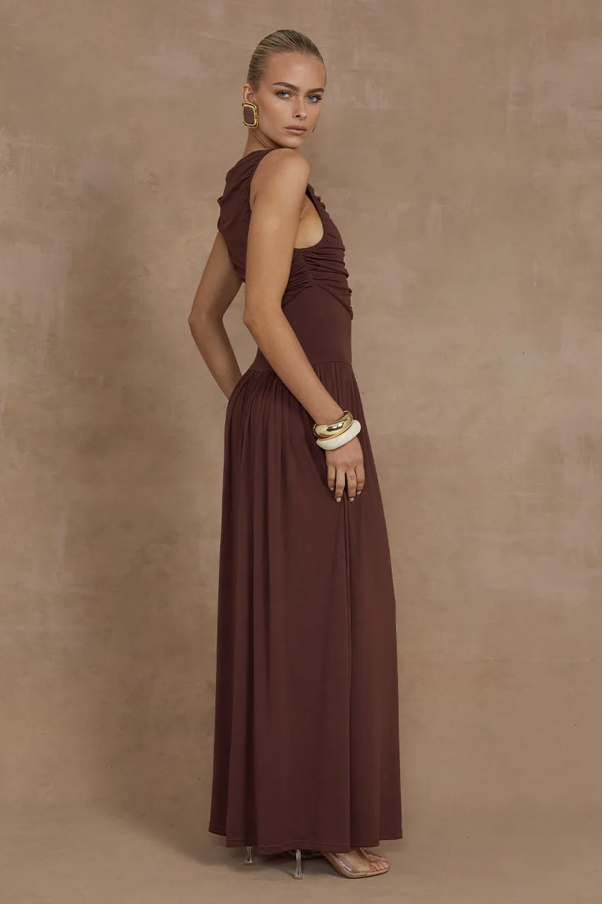 NALLA MAXI DRESS - BROWN sold by Runaway The Label product image thumbnail 3
