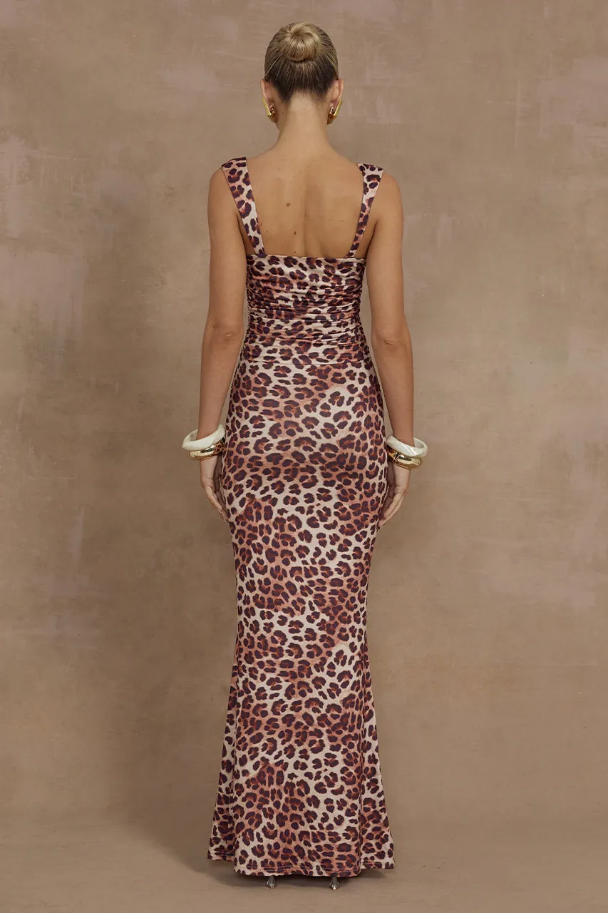 VIVIAN MAXI DRESS - LEOPARD PRINT sold by Runaway The Label product image thumbnail 2