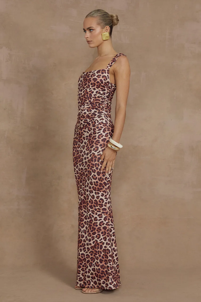 VIVIAN MAXI DRESS - LEOPARD PRINT sold by Runaway The Label product image thumbnail 4