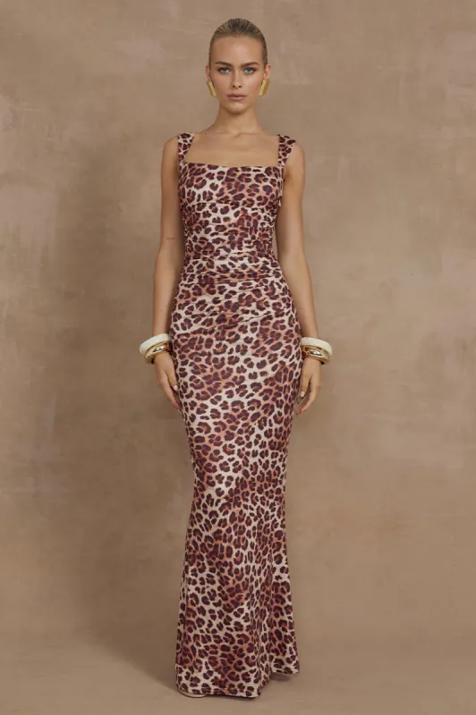 VIVIAN MAXI DRESS - LEOPARD PRINT sold by Runaway The Label