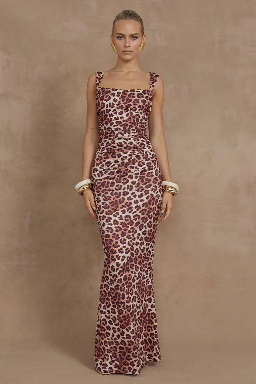 VIVIAN MAXI DRESS - LEOPARD PRINT sold by Runaway The Label
