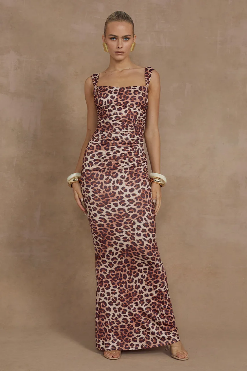 VIVIAN MAXI DRESS - LEOPARD PRINT sold by Runaway The Label product image thumbnail 5