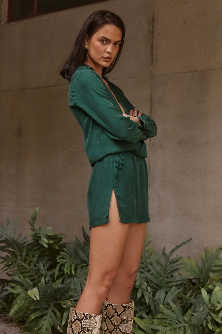 ARADIA MINI DRESS - EMERALD GREEN sold by Runaway The Label product image thumbnail 5
