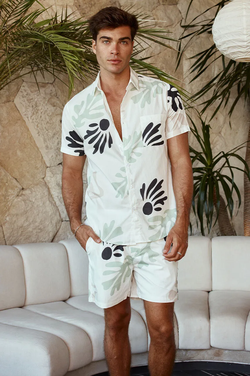 PARADISO SHIRT - WHITE FLORAL sold by Runaway The Label