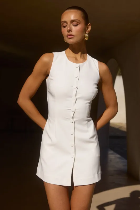TYLA MINI DRESS - WHITE made by Runaway The Label