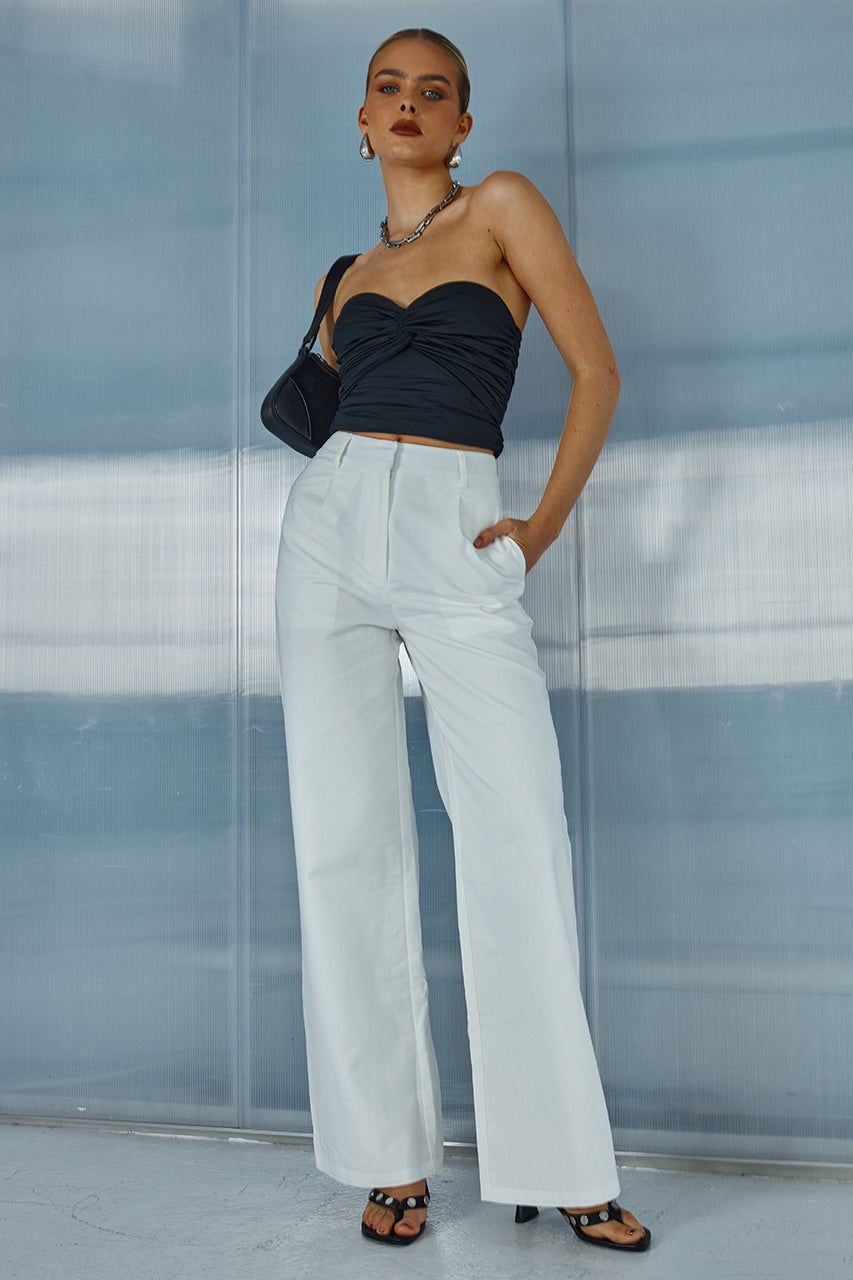 ZAMIRA PANT - WHITE sold by Runaway The Label
