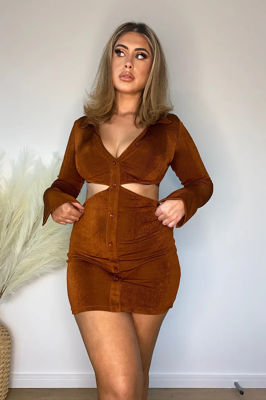 Tyra Mini Dress - Copper sold by Runaway The Label product image thumbnail 5