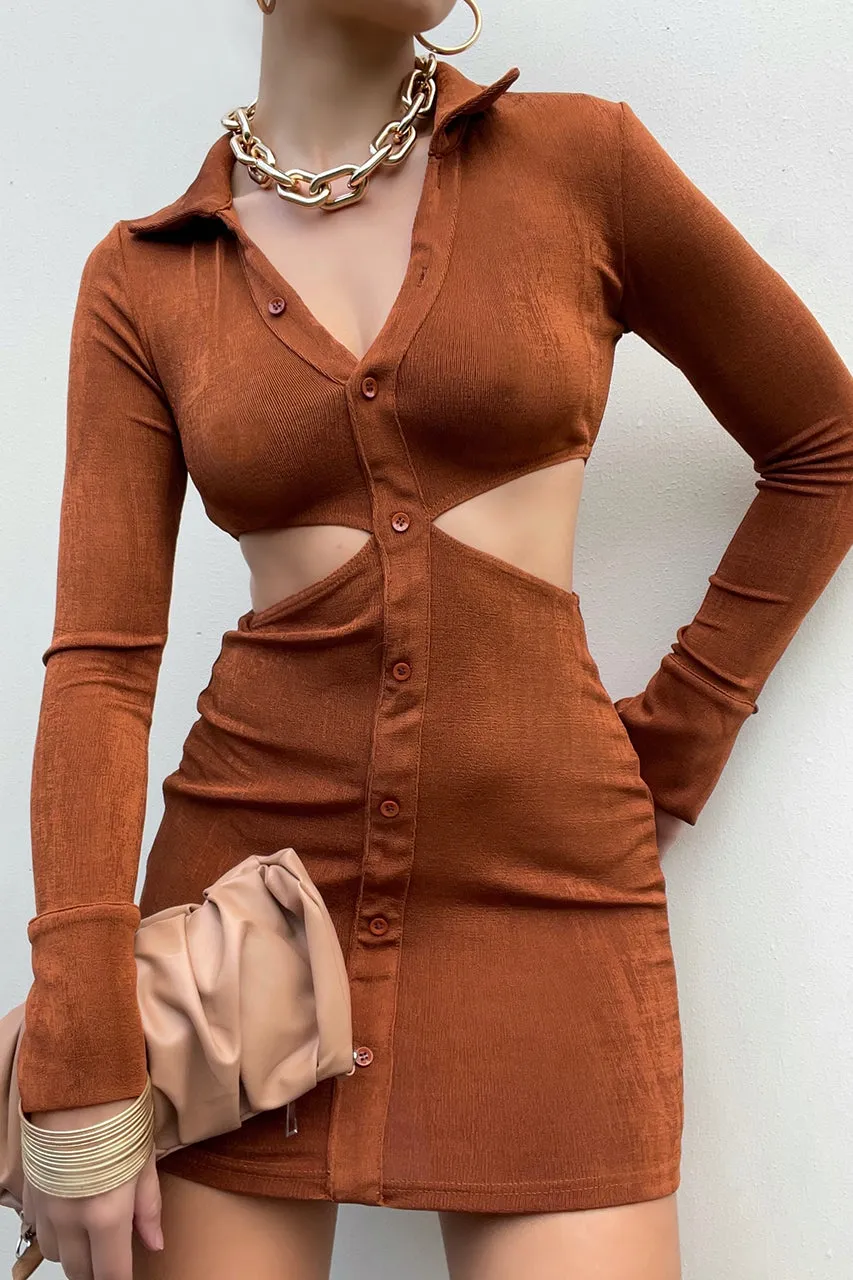 Tyra Mini Dress - Copper sold by Runaway The Label product image thumbnail 2