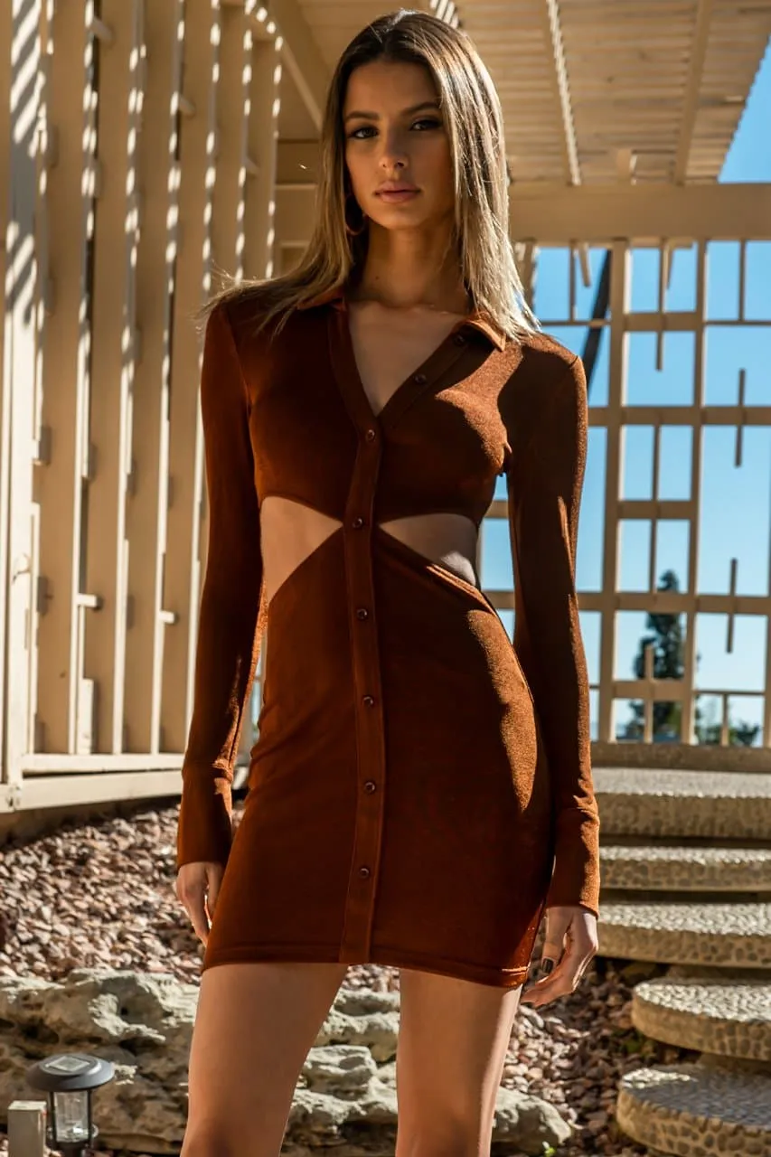 Tyra Mini Dress - Copper sold by Runaway The Label product image thumbnail 3
