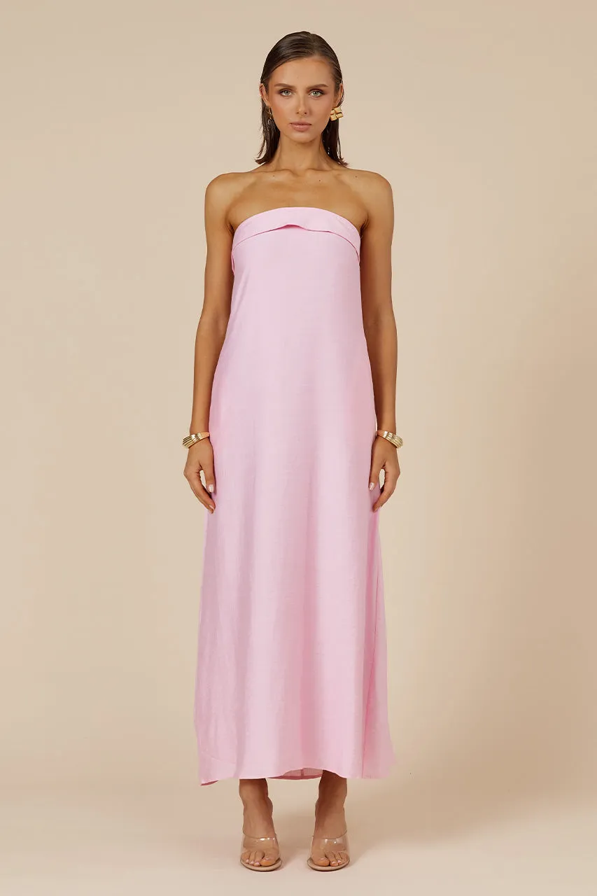 SAPHIRA MAXI DRESS - BUBBLEGUM sold by Runaway The Label