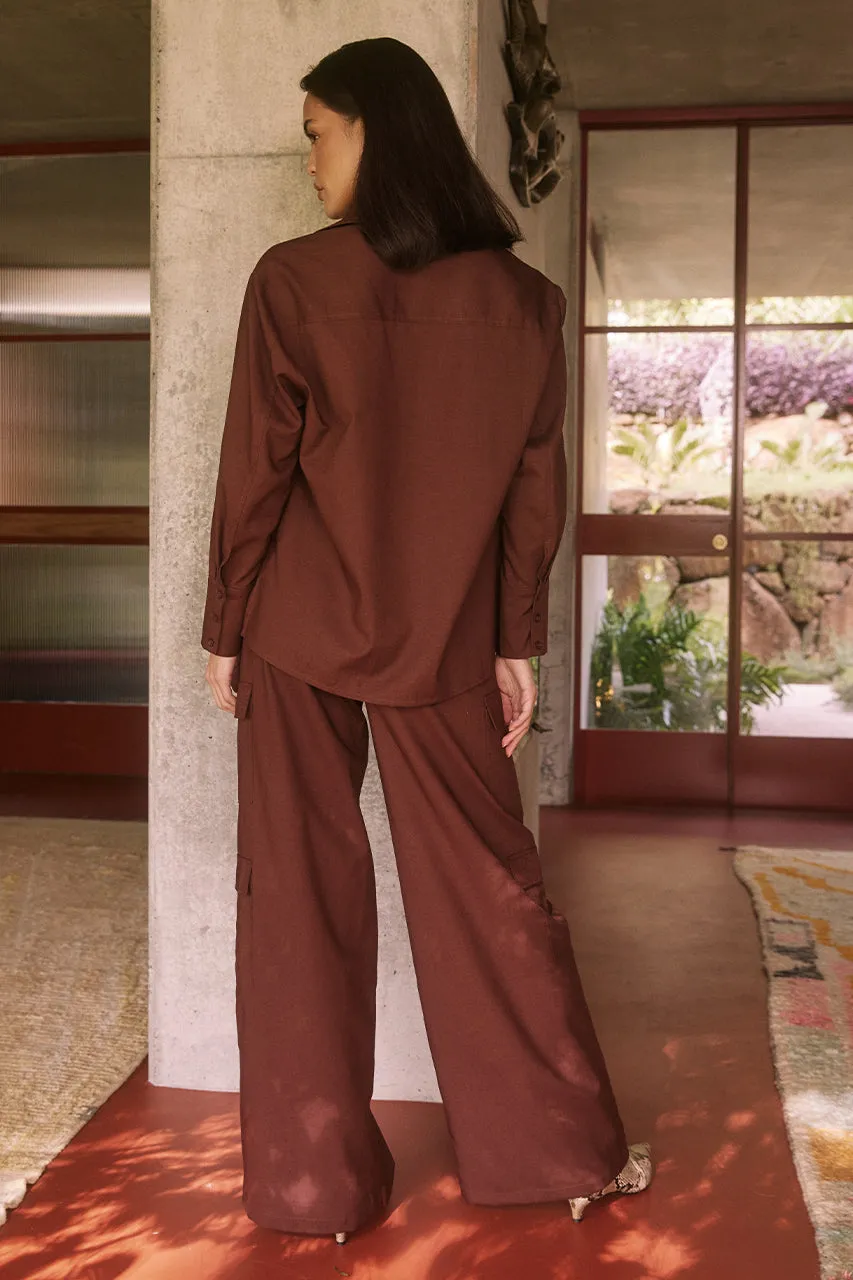 BRYDIE PANT - CHOCOLATE sold by Runaway The Label product image thumbnail 2