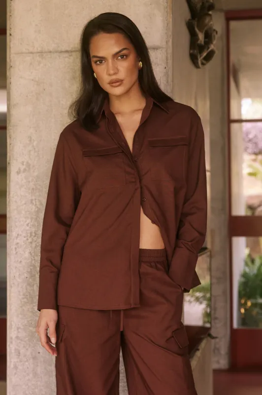 PICCILO SHIRT - CHOCOLATE sold by Runaway The Label